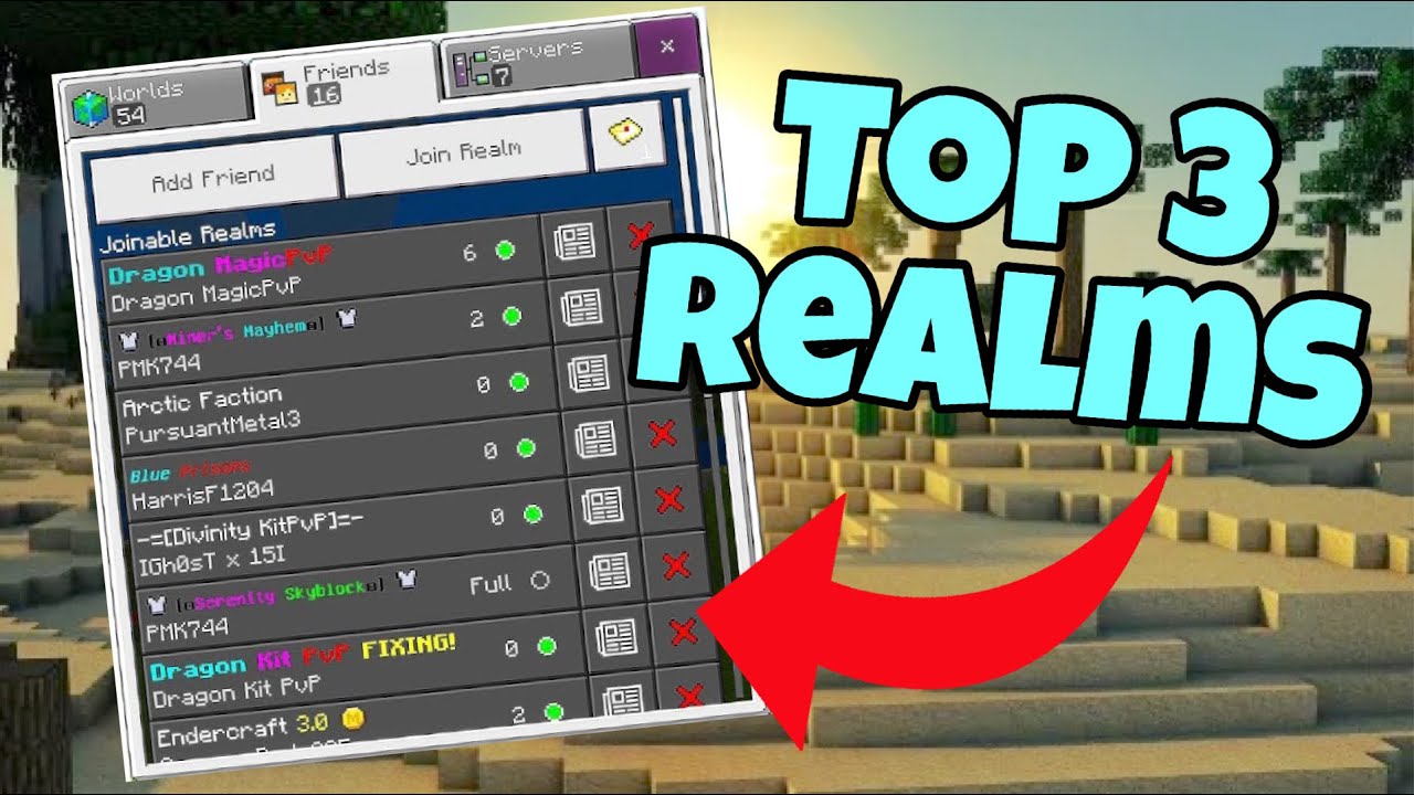 JOIN MY TOP 3 FREE BEST MINECRAFT REALMS *1.19* 2022! (PS4, XBOX, PC