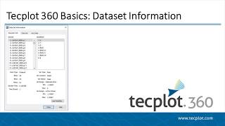 Dataset Information in Tecplot 360
