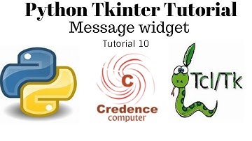 Message Widget in Python tkinter