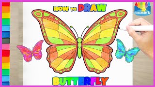 BUTTERFLY (KUPU-KUPU) - How to Draw and Color - Coconana