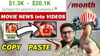 $1300/month Convert Cinema News into Videos + Extra Income | Copy Paste Video On YouTube (Hindi) screenshot 5