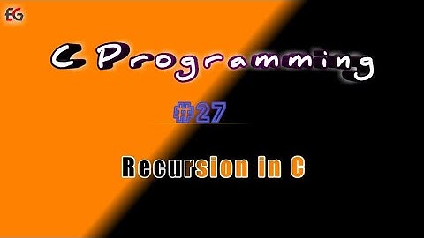 recursive functions: recursion in c: c tutorial in Hindi | Edu Gyan