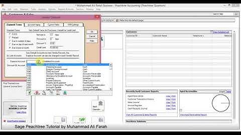 Sage Peachtree   Lesson 8  Setting Up Vendors Default Information   YouTube