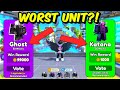 Worst unit in toilet tower defense roblox