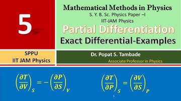 Exact differential examples | Partial Differentiation |BSc Physics | IIT JAM Physics