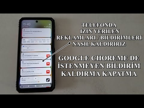 Telefonda İzin Verilen Bildirimleri Reklamları Kaldırma/ Chrome İstenmeyen Bildirim Kapatma Kaldırma