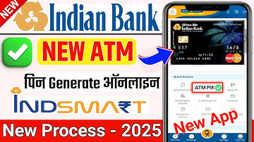 Indian Bank Debit Card Pin Generate Online Full Process Indsmart App || indsmart atm pin generation
