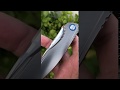 Shirogorov Knives / Lee Williams collaboration Kickstop 110 Sapphire Blue flipper knife from Recon 1