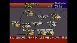 EAS PDS Tornado Warning Bibb and Perry County, Alabama NOAA Weather Radio