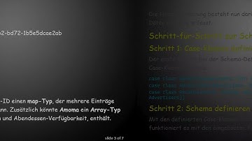 Erstellen eines Schema für eine Tabelle in Scala mit Apache Spark