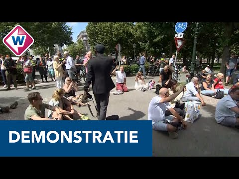 Demonstranten houden sit-downactie op Malieveld - OMROEP WEST