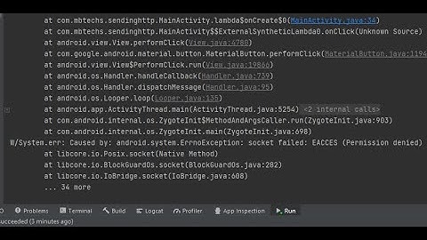 EACCES permission denied android studio HTTP request error fixed