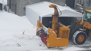 Laval. Quebec. Canada. Snow Removal Operation. Deneigement.