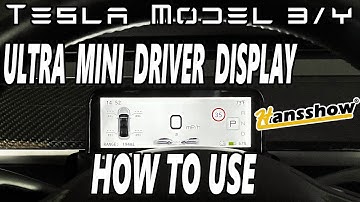 Tesla Model 3/Y - Ultra Mini Driver Display - How To Use