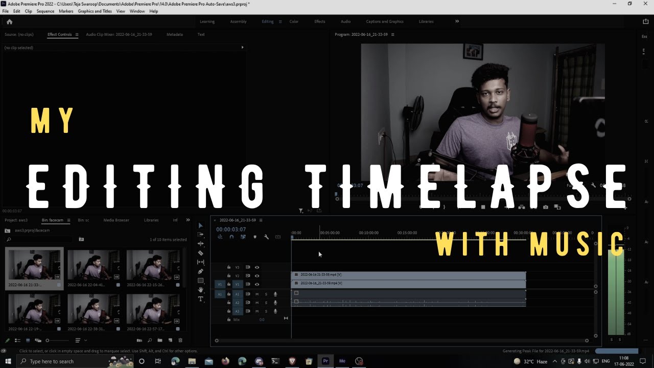 My Editing Timelapse - Adobe Premiere Pro - YouTube