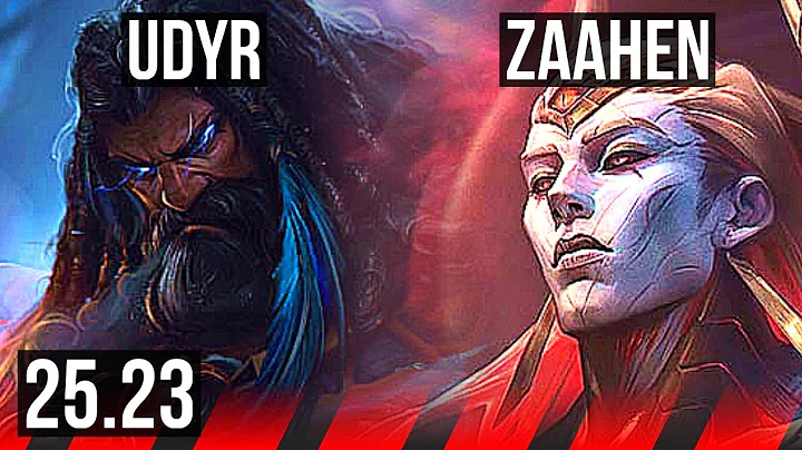 UDYR vs ZAAHEN (TOP) | 7 solo kills, Legendary, 12/3/10, Rank 12 Udyr | KR Master | 25.23