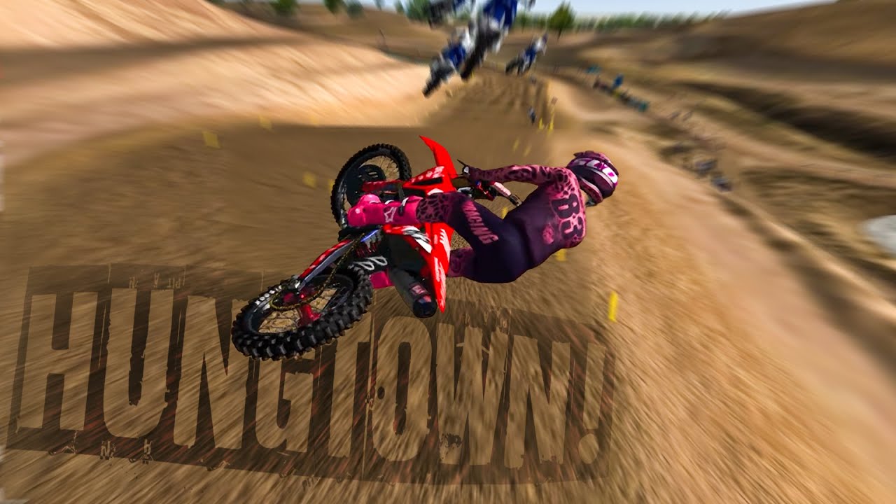 I raced HANGTOWN 450 PRO in mx simulator...