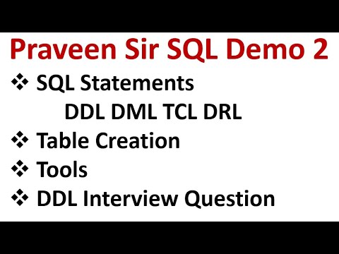 SQL Demo Day 2 || SQL Learning || SQL Tutorial for Beginners - YouTube