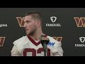 Te ben sinnott speaks to the media during commanders rookie minicamp