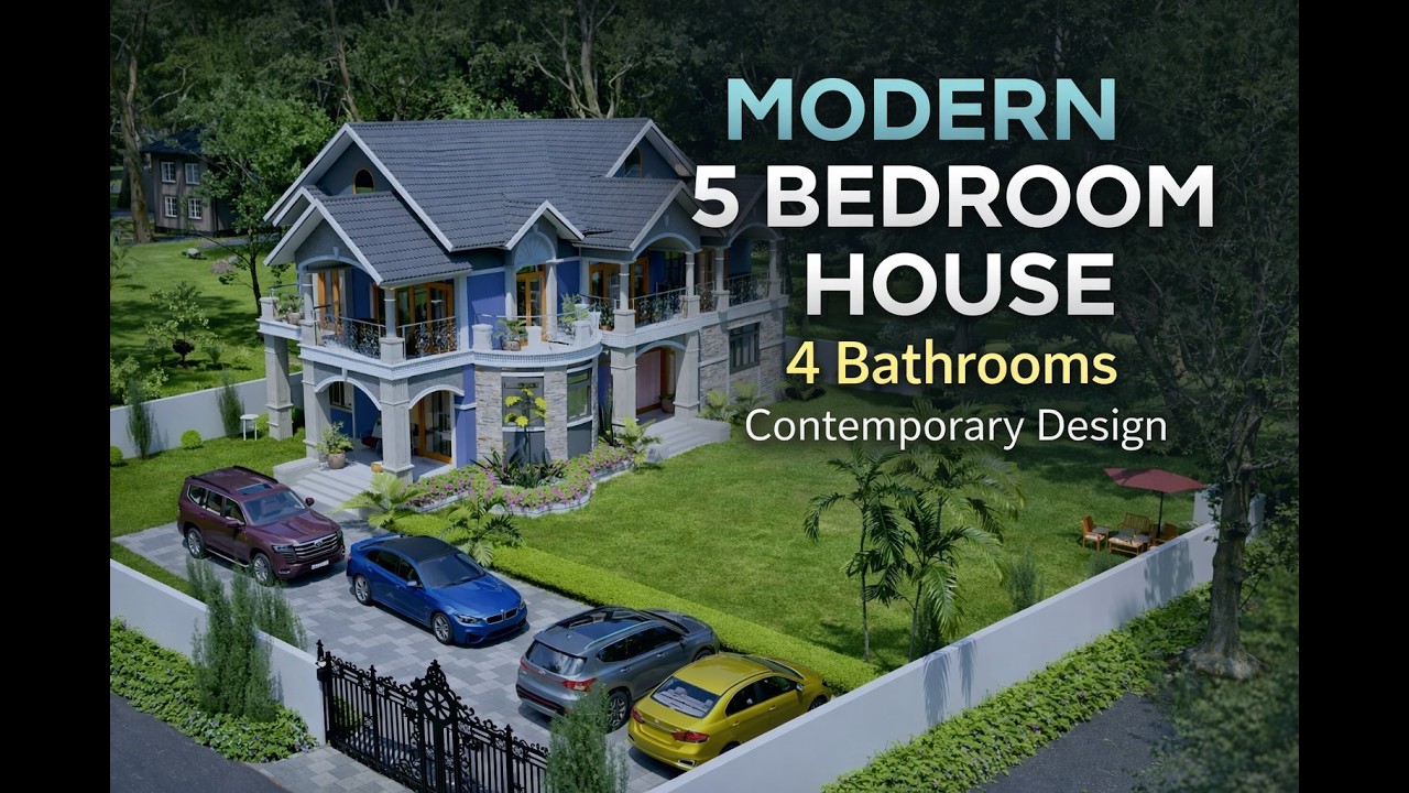 Modern 5 Bedroom House | 4 Bathroom Contemporary Design