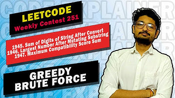 Leetcode Weekly Contest 251 | | PROBLEM 1945, 1946, 1947 | LEETCODE