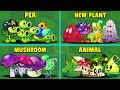 PvZ2 - 5Teams PEA x NEW x SHROOM x ANIMAL x SPEAR Battlez - Which Team Plants Will Win ?