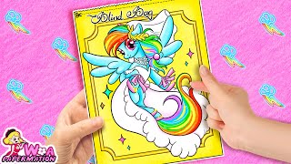 [paper diy] Unbox Outfit ASMR Blind Bag MY LITTLE PONY Rainbow Dash Bride | 재미있는 스톱 모션 만화