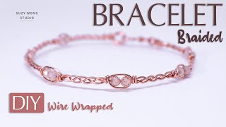 Handmade Braided Beads Wire Wrap Bracelet Tutorial| DIY Bracelet| DIY Jewelry| How to make