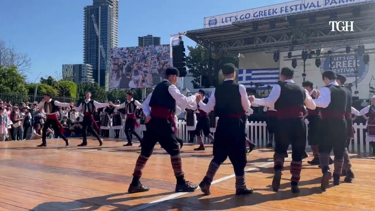 Dancing at the Let's Go Greek Festival Parramatta
