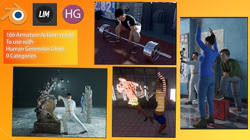 LIM | Armature Animation Library – 166 Actions Ready for Human Generator