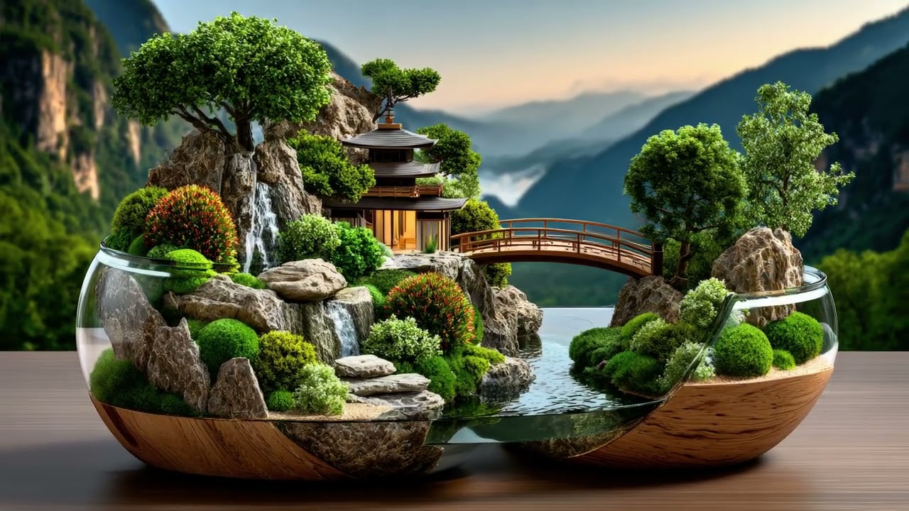 Потрясающие идеи дизайна комнатного сада в японском стиле для создания спокойной и стильной совре...