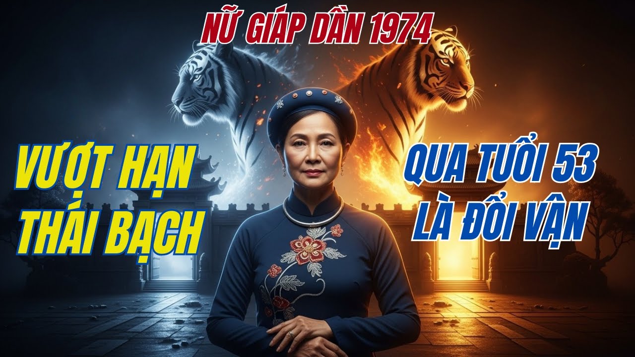 Nữ Giáp Dần 1974 – Tuổi 53 Năm 2026: Qua Được Cửa Này Là ĐỔI VẬN, Vượt Hạn Thái Bạch