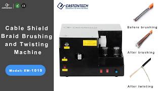 EW-1015 Cable Shield Braid Brushing & Twisting Machine Demo | High-Speed Shield Prep