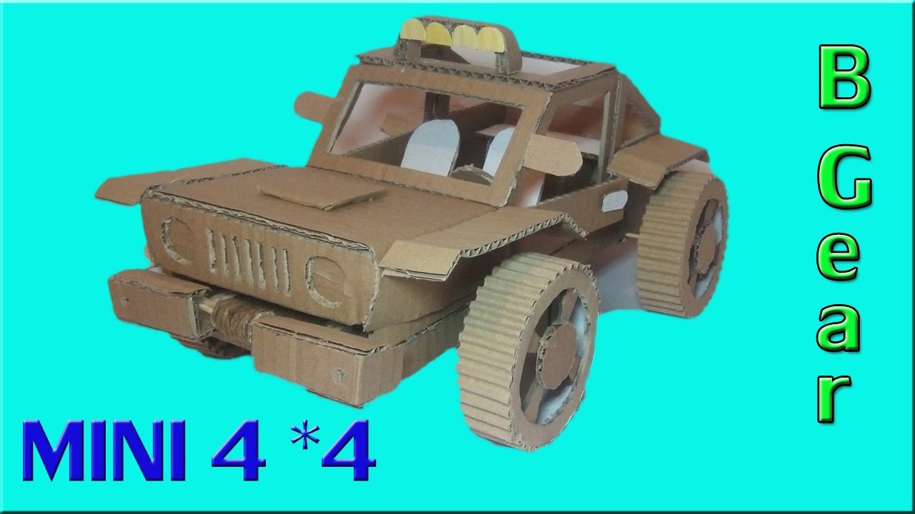 COMMENT FAIRE UNE VOITURE EN CARTON - YouTube