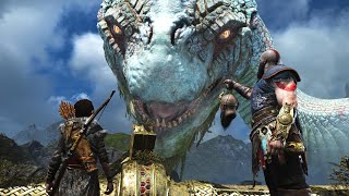 Mimir Talks To The World Serpent - God Of War (PS5) [4K]