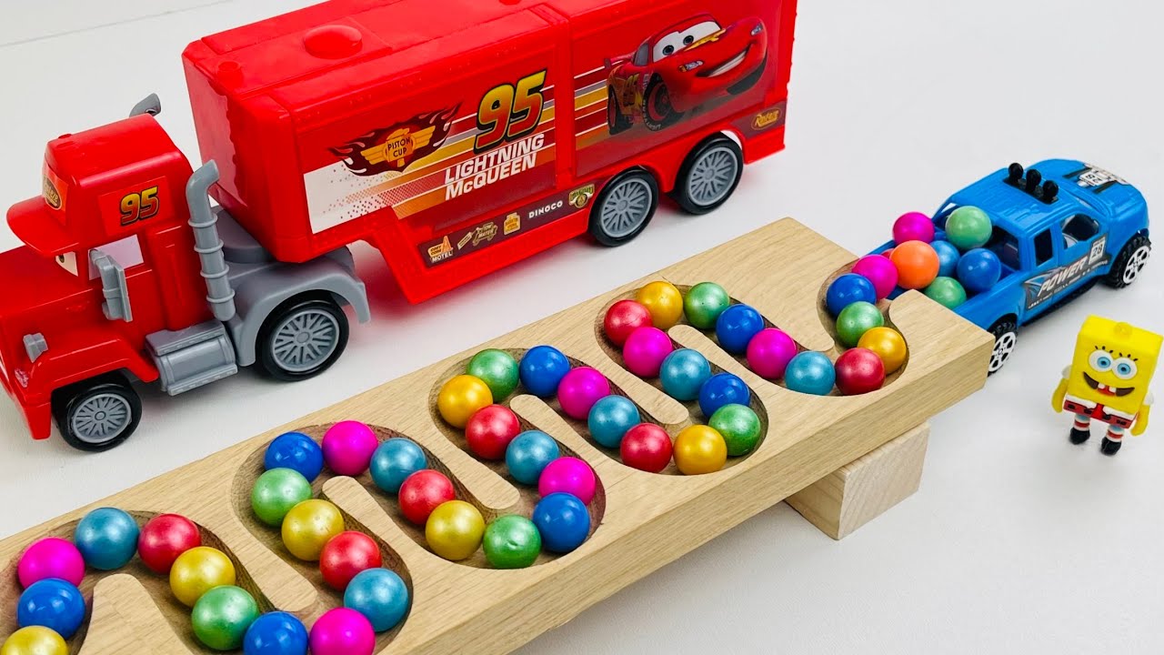 Marble Run Race ☆ HABA Slope & Retro Truck, Garbage Truck Long Version 2