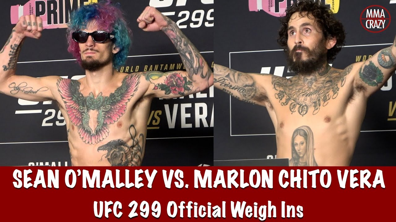 Sean O'Malley & Marlon Chito Vera Weigh in for UFC 299 YouTube