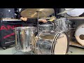Vintage 70s Ludwig Stainless Steel 22,13,16