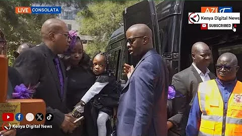 Raila JR and Odinga Family Members Arrive at Consolata for Beryl Odinga's Memorial Service