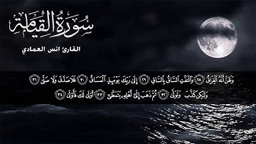 تلاوة جديدة  رائعة للقارئ I أنس العمادي  I سورة القيامة  HD