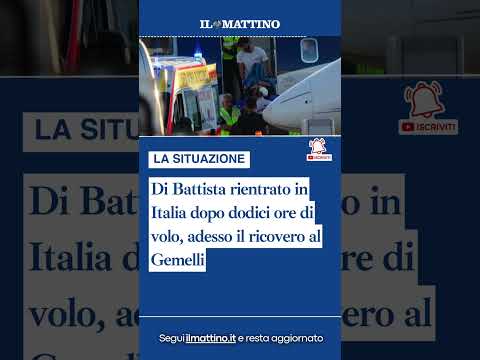 Video Di Battista rientrato in Italia dopo dodici ore di volo, adesso il ricovero al Gemelli
