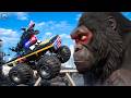 Kong vs giant police monster truck  city heroes police cars action packed rescue  hero cars movie