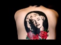 Бодиарт. Портрет Мэрилин Монро на спине.  Body art Marilyn Monroe. Стоп моушен Stop Motion