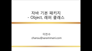 Object, 래퍼 클래스 | 기본 API 클래스 | 패키지 | JAVA 프로그래밍
