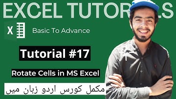 Tutorial 17 ROTATE CELL in MS Excel || MS Excel Full Course in Urdu | Excel Course with Hamza Qaiser
