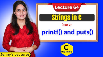 C_64 Strings in C- part 3 | printf and puts function in C