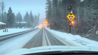 2006 Mercedes Benz E320 CDI sensotronic brake control system review in the snow.