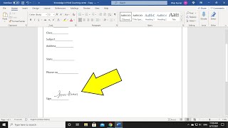 Ms Word Me Digital Signature Kaise Kare | Signature In Word | How To Sign In Ms Word screenshot 4