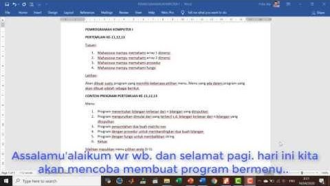 CONTOH ARRAY, PROSEDUR DAN FUNGSI MENGGUNAKAN PASCAL