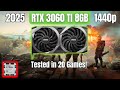 RTX 3060 Ti: 20 Games Tested in 2025 | High Settings | DLSS On &amp; Off | 1440p